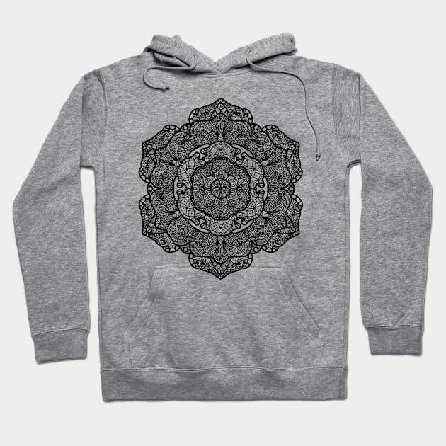 Elegant Mandala - Black Lace Hoodie by ElviraDraat